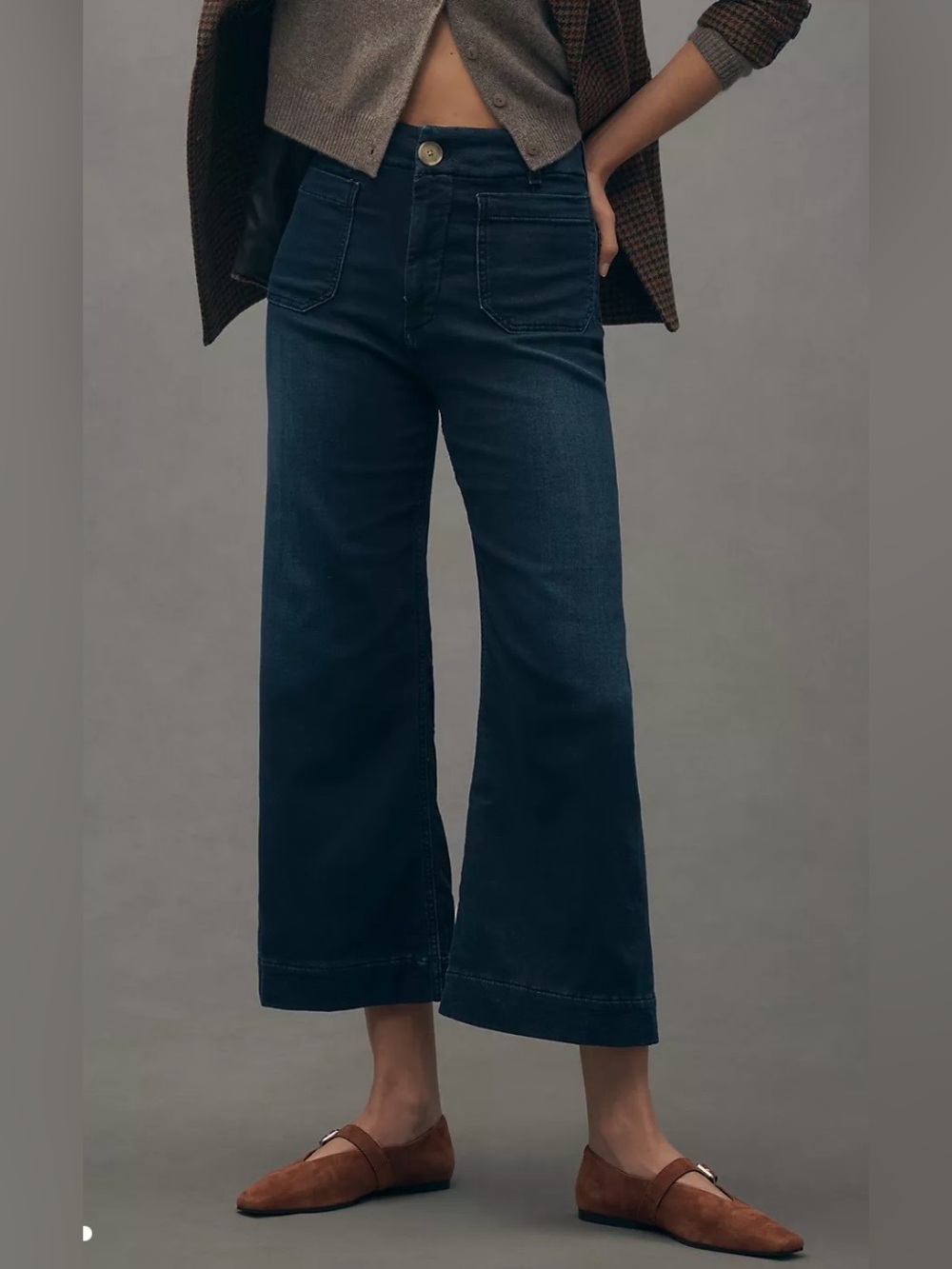 Anthropologie Maeve size 28 Petite Collette High-Rise Wide Leg Jeans Blue GUC